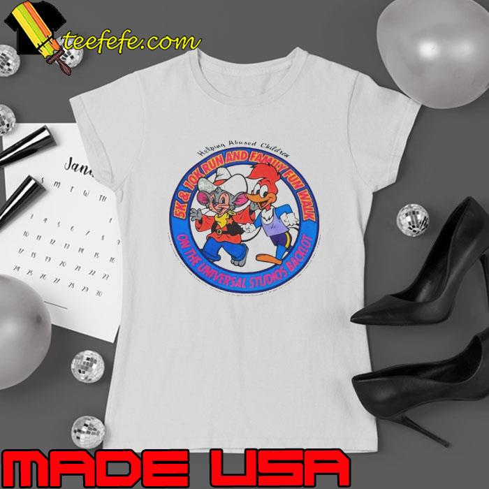 5k & 10k run and family fun walk on the universal studios backlot shirt