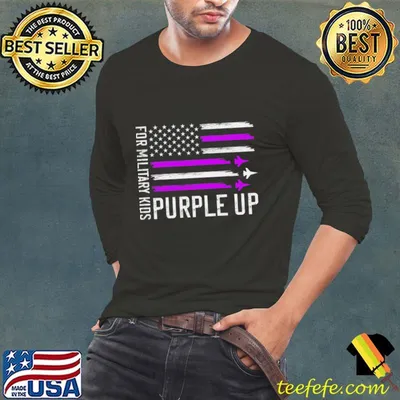American flag purple up for military kids T-Shirt