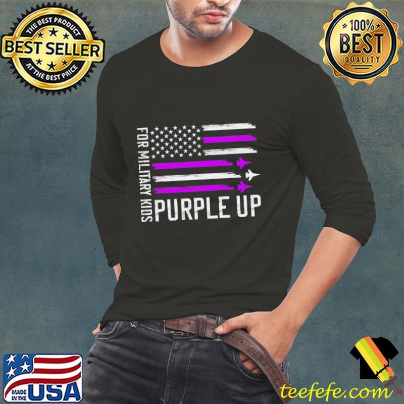 American flag purple up for military kids T-Shirt