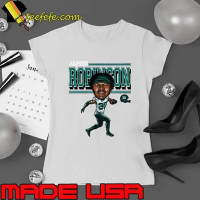 American football running back for the New Orleans Saints james robinson cartoon T-Shirt