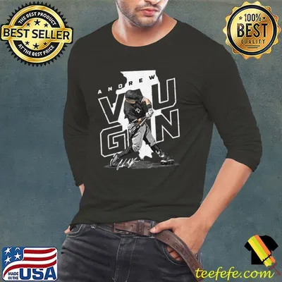 Andrew Vaughn professional baseball first baseman Chicago W Player Map T-Shirt