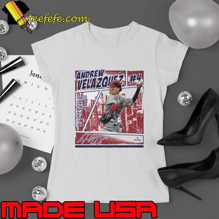 Andrew Velazquez Los Angeles A Comic American professional baseball infielder T-Shirt Andrew Velazquez Los Angeles A Comic American professional baseball infielder T-Shirt