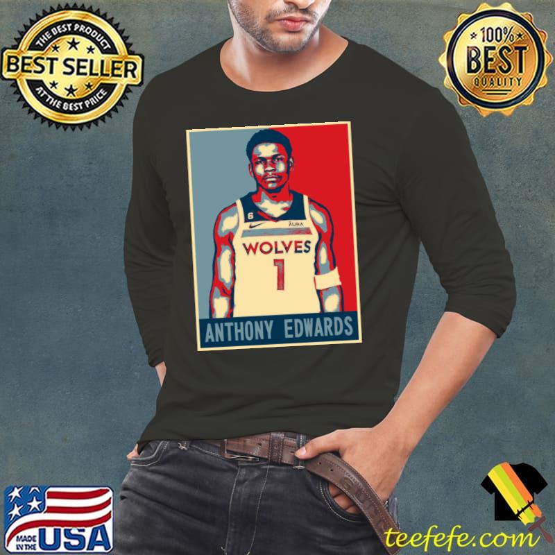 Anthony Edwards American professional basketball player Minnesota Timberwolves T-Shirt Long Sleeve Tee Anthony Edwards American professional basketball player Minnesota Timberwolves T-Shirt Long Sleeve Tee