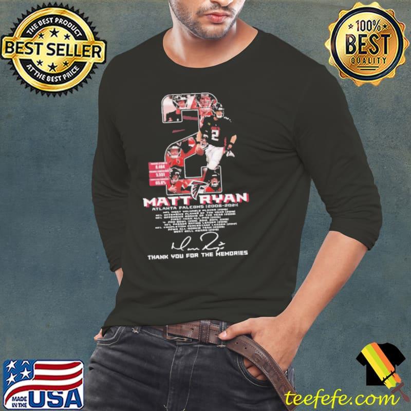 Atlanta Falcons Matt Ryan 2008 2021 Signature Thank You For The Memories Signature Shirt Long Sleeve Tee Atlanta Falcons Matt Ryan 2008 2021 Signature Thank You For The Memories Signature Shirt Long Sleeve Tee