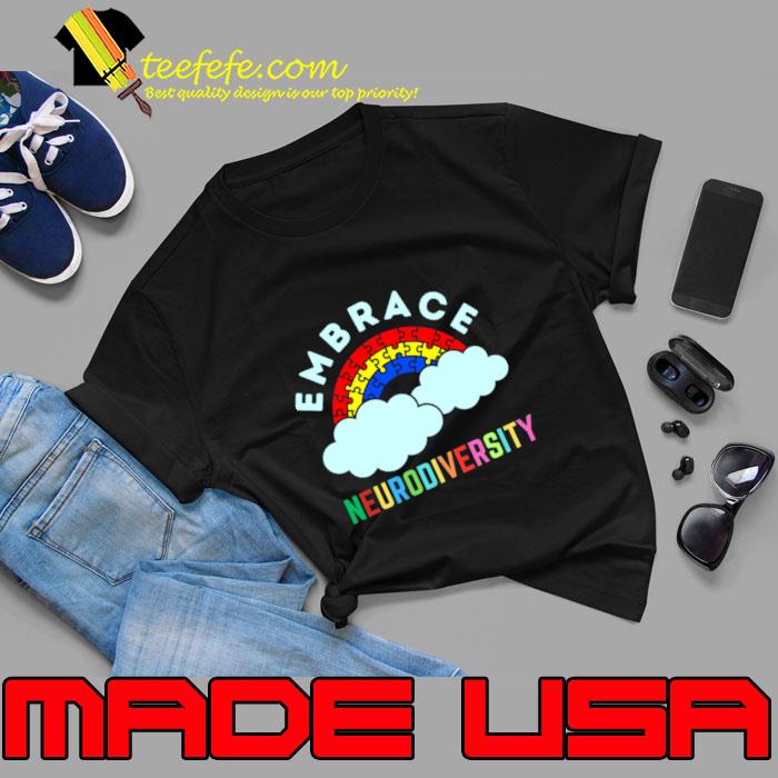 Autism awareness embrace neurodiversitty cloud rainbow T-Shirt Unisex Autism awareness embrace neurodiversitty cloud rainbow T-Shirt Unisex