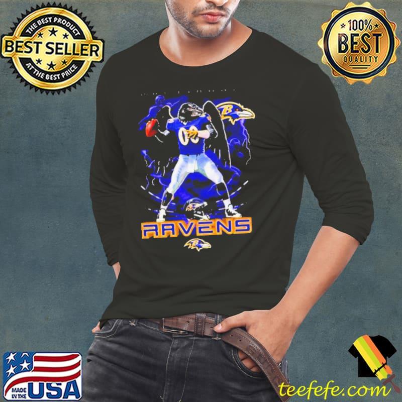 Baltimore Ravens Mascot On Fire NFL Shirt Long Sleeve Tee Baltimore Ravens Mascot On Fire NFL Shirt Long Sleeve Tee