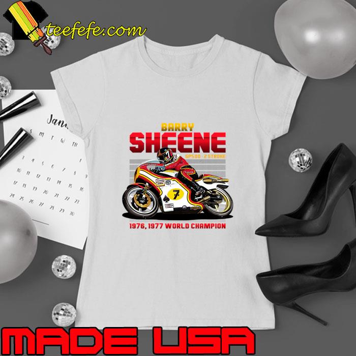 Barry Sheene Champion 70s Retro professional motorcycle racer T-Shirt