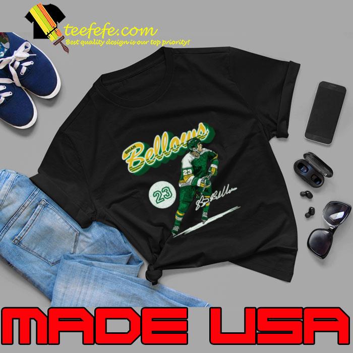 Brian Bellows Canadian professional ice hockey player Minnesota Retro Script T-Shirt Unisex Brian Bellows Canadian professional ice hockey player Minnesota Retro Script T-Shirt Unisex