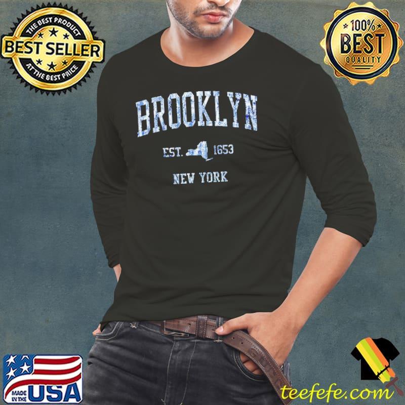 Brooklyn New York NY Vintage Retro Sports s Long Sleeve Tee Brooklyn New York NY Vintage Retro Sports s Long Sleeve Tee