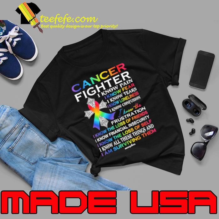 Cancer Fighter I Am A Survivor Know Pain Know Fear Know These All These Things Cancer Awareness s Unisex Cancer Fighter I Am A Survivor Know Pain Know Fear Know These All These Things Cancer Awareness s Unisex