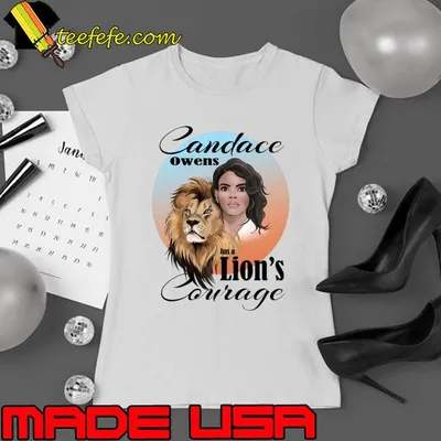 Candace Owens has a Lion's Courage bluered sun T-Shirt