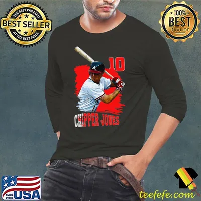 Chipper jones 10 American former professional baseball third baseman T-Shirt