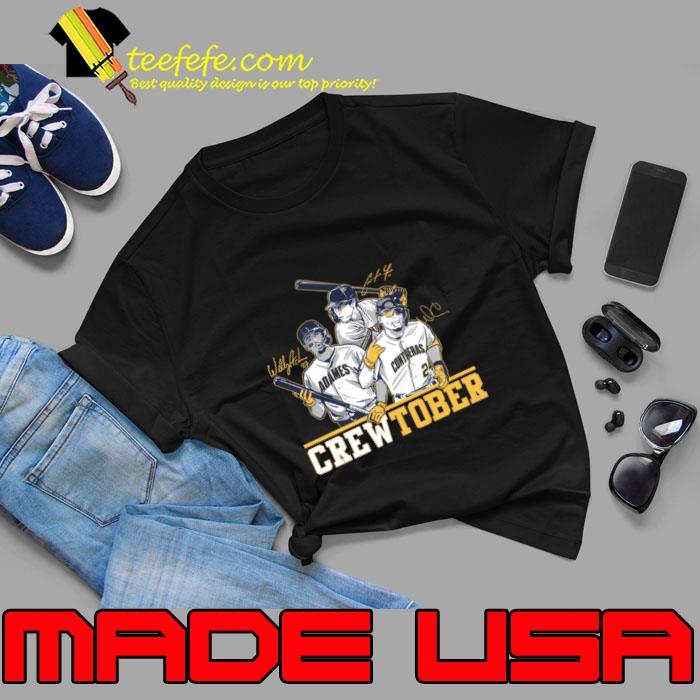 Christian Yelich Willy Adames & William Contreras Crewtober T-Shirt Unisex Christian Yelich Willy Adames & William Contreras Crewtober T-Shirt Unisex