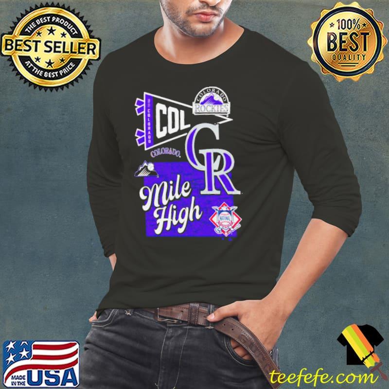 Colorado Rockies mile high -s Long Sleeve Tee Colorado Rockies mile high -s Long Sleeve Tee