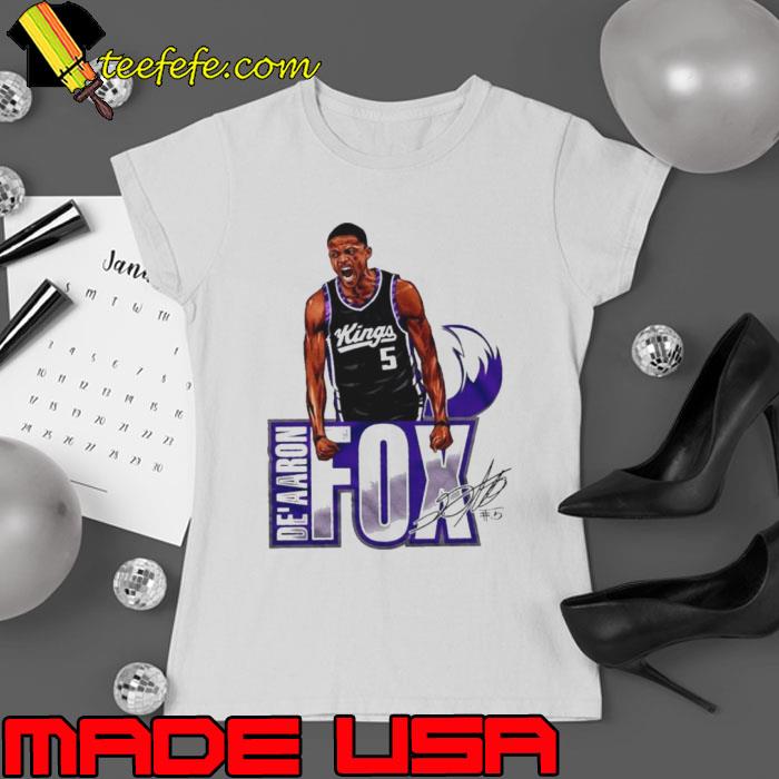 De’aaron Fox Sacramento Kings player signatures s Ladies tee De’aaron Fox Sacramento Kings player signatures s Ladies tee