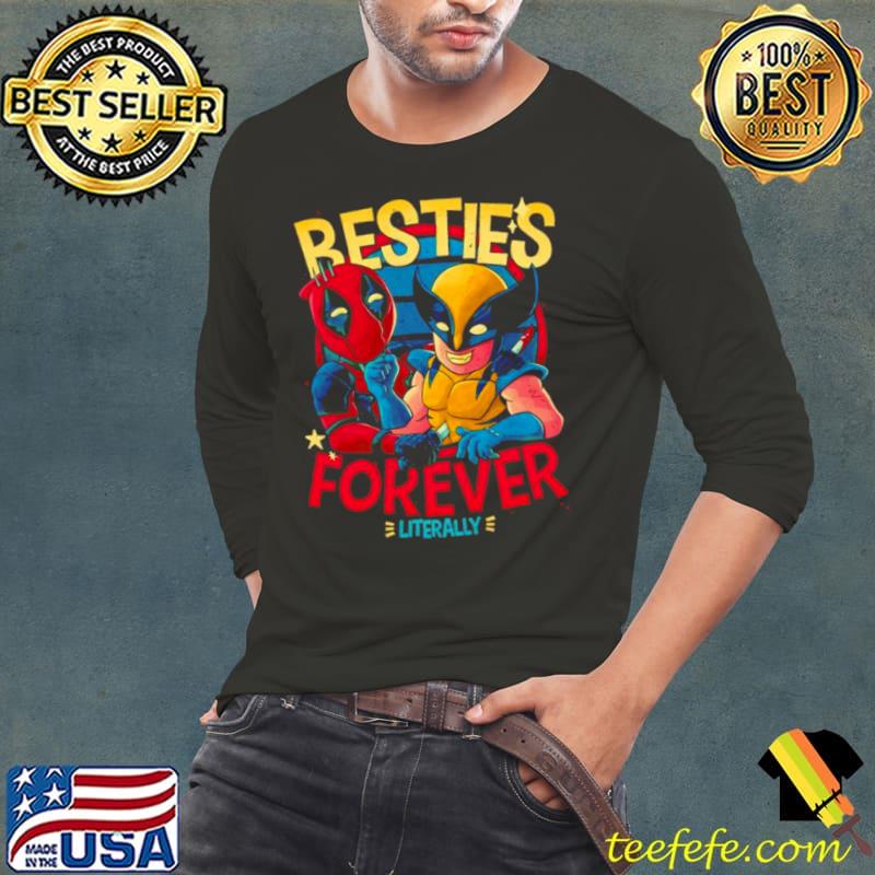 Deadpool and Wolverine Besties forever literally s Long Sleeve Tee Deadpool and Wolverine Besties forever literally s Long Sleeve Tee