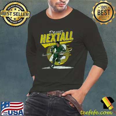 Dennis Hextall Signature professional hockey forward Minnesota Comet T-Shirt