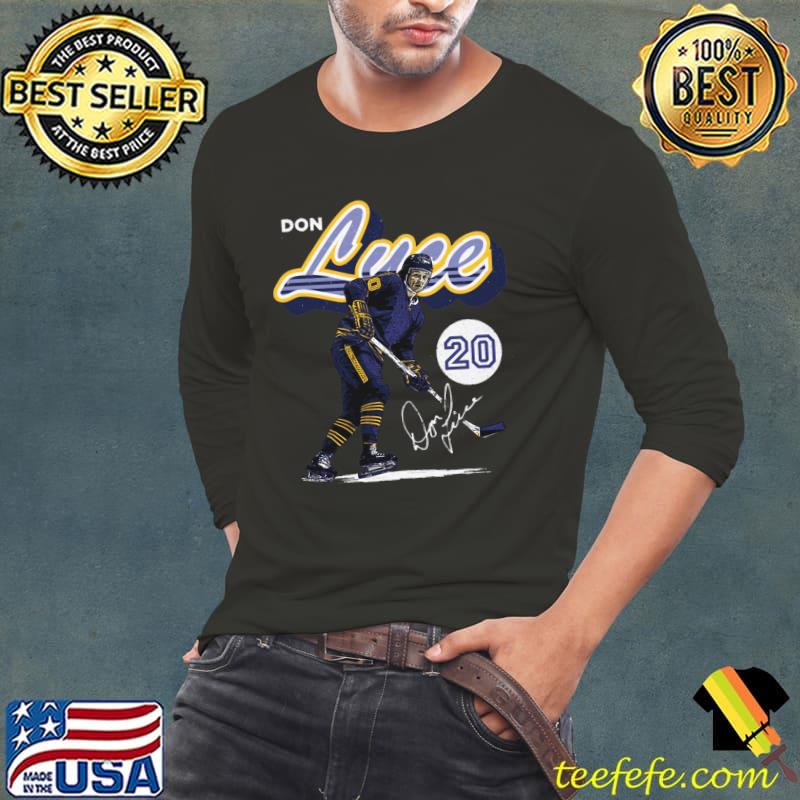 Don Luce Buffalo Canadian former professional ice hockey centre Retro Script T-Shirt
