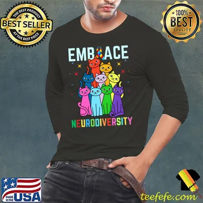 Embrace neurodiversity cats autism awareness T-Shirt