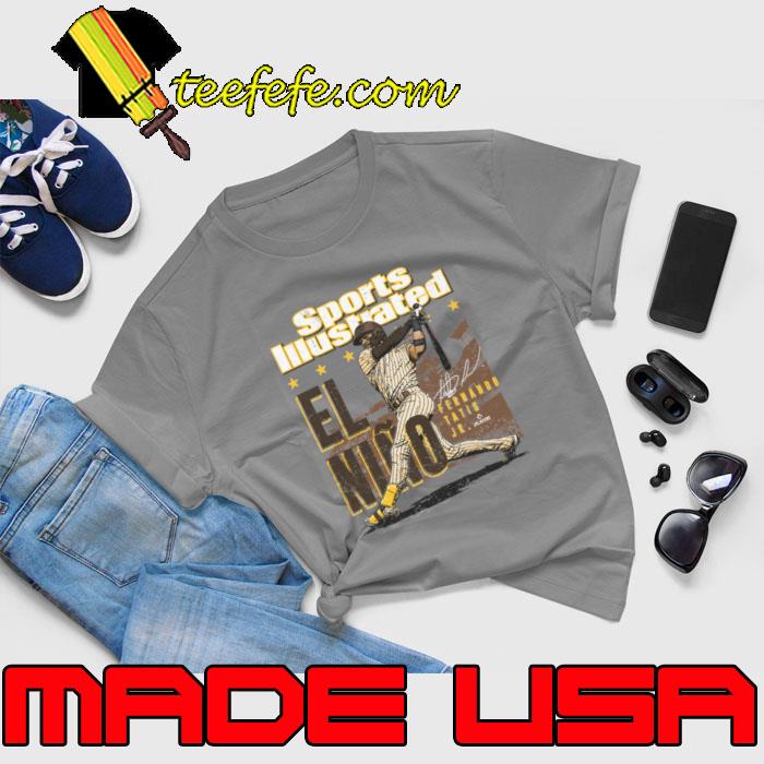 Fernando Tatis Jr. Sports Illustrated & San Diego El Nino Signature T-Shirt Unisex Fernando Tatis Jr. Sports Illustrated & San Diego El Nino Signature T-Shirt Unisex