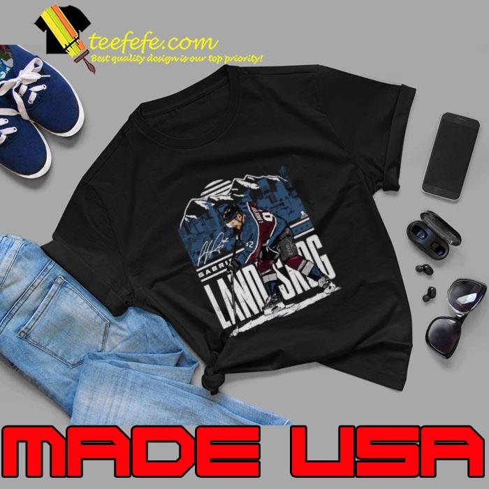 Gabriel Landeskog Colorado Player Skyline Swedish professional ice hockey left winger T-Shirt Unisex Gabriel Landeskog Colorado Player Skyline Swedish professional ice hockey left winger T-Shirt Unisex