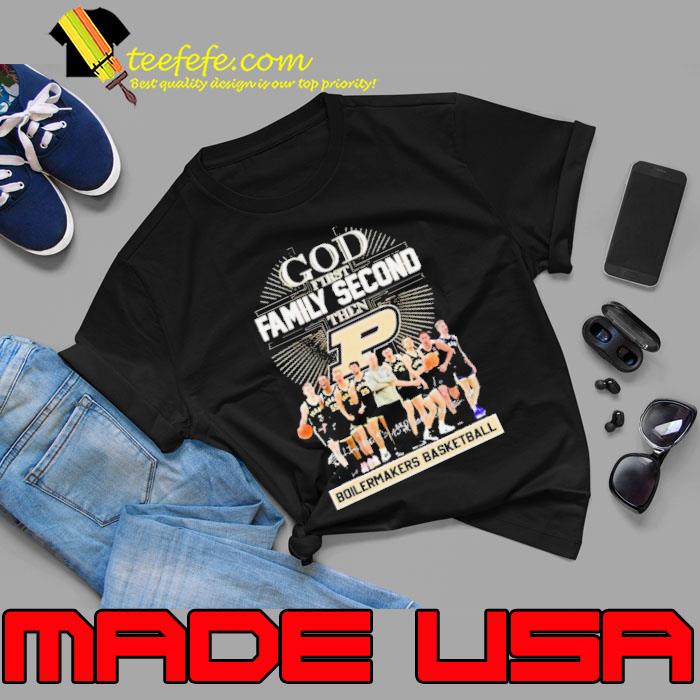 God First Family Second Then Purdue Boilermakers Men’s Basketball Championship Signatures Shirt