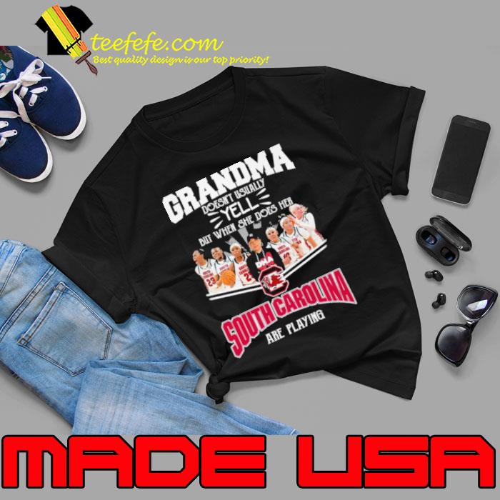 Grandma Doesn’t Usually Yell But When She Does Her South Carolina Gamecocks Basketball Are Playing Shirt Unisex Grandma Doesn’t Usually Yell But When She Does Her South Carolina Gamecocks Basketball Are Playing Shirt Unisex
