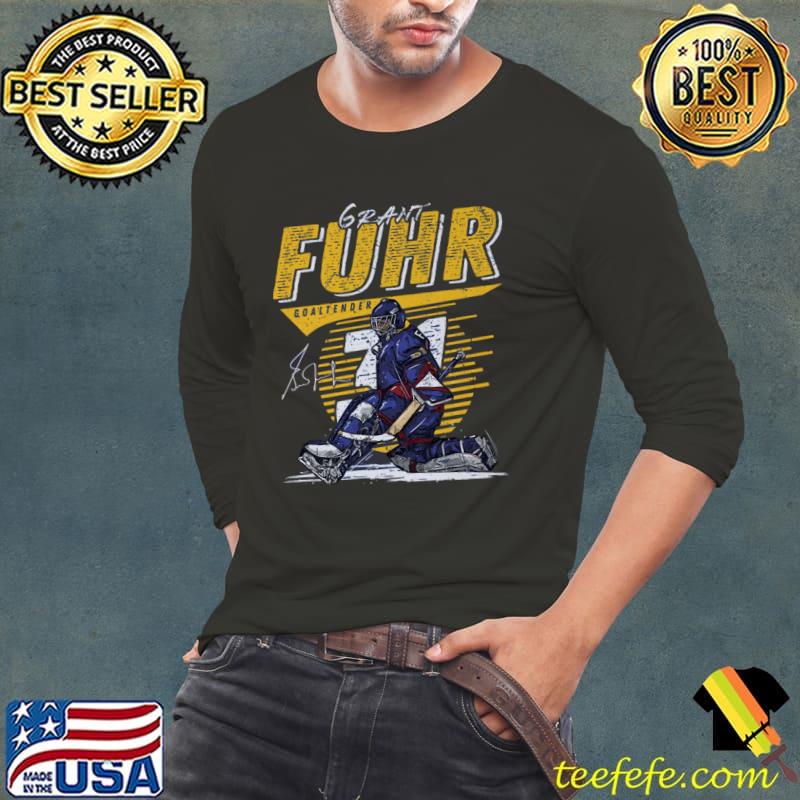 Grant Fuhr Canadian former professional ice hockey St. Louis Comet T-Shirt Long Sleeve Tee Grant Fuhr Canadian former professional ice hockey St. Louis Comet T-Shirt Long Sleeve Tee