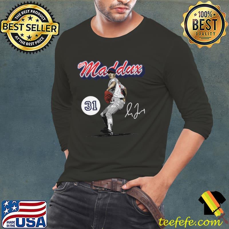 Greg Maddux American professional baseball player Atlanta Retro Script T-Shirt Greg Maddux American professional baseball player Atlanta Retro Script T-Shirt
