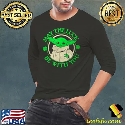 Grogu Star Wars St Patrick’s Day May The Luck Be With You Shirt