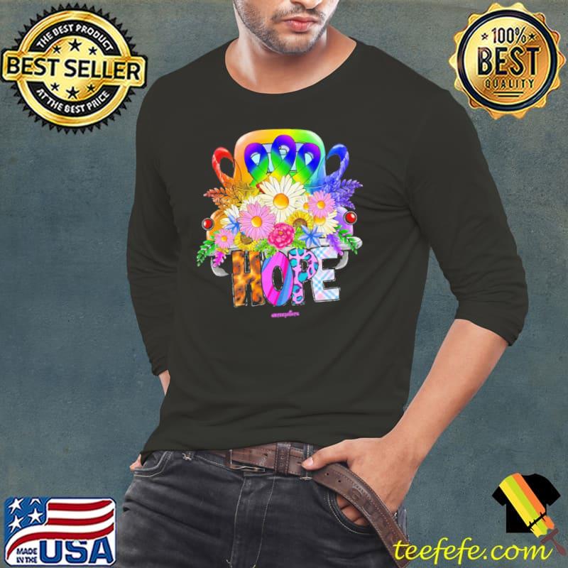 Hope Lopard Flowers Cancer Awareness shirt