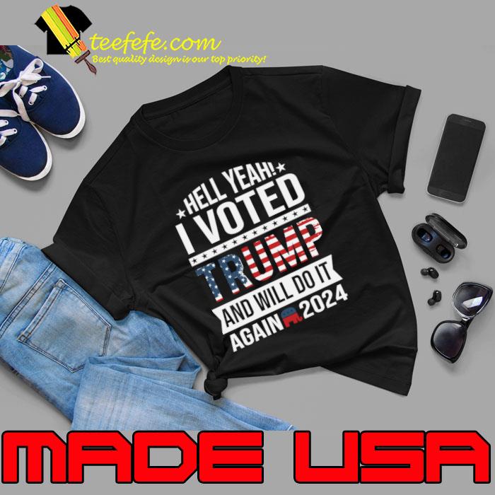 I voted Trump and will do it again 2024 usa flag T-Shirt Unisex I voted Trump and will do it again 2024 usa flag T-Shirt Unisex