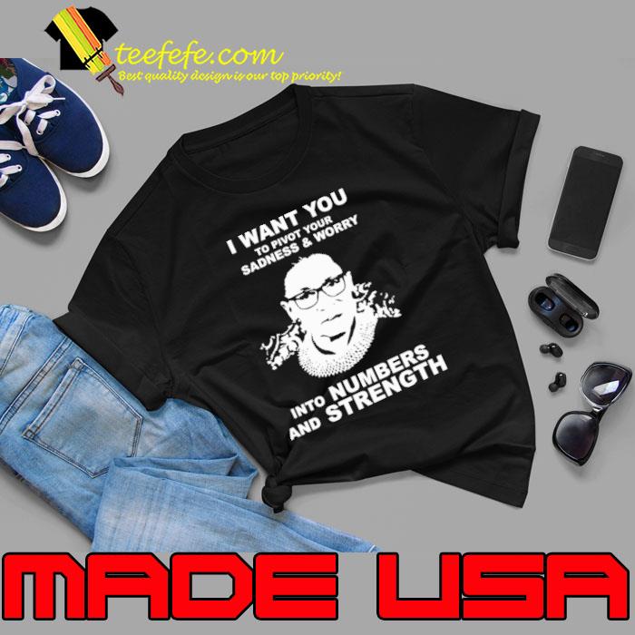 I want you pivot your sadness and worry into numbers and strength shirt