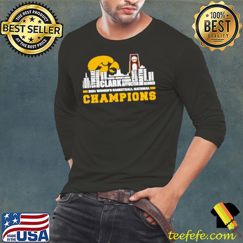 Iowa Hawkeyes 2024 Women’s basketball National Champions team skyline names s Long Sleeve Tee Iowa Hawkeyes 2024 Women’s basketball National Champions team skyline names s Long Sleeve Tee