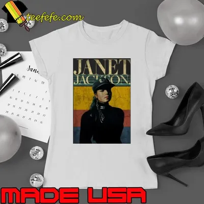 Janet Jackson 80s Vintage American singer songwriter actress and dancer T-Shirt