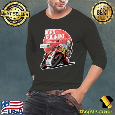 John Kocinski 1991 Shah Alam American Grand Prix motorcycle road racer T-Shirt