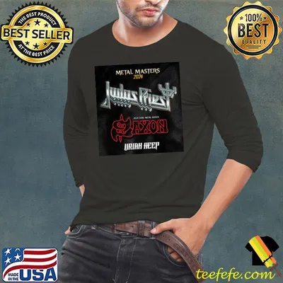 Judas Priest Uk Tour 2024 With Saxon And Uriah Heep Shirt