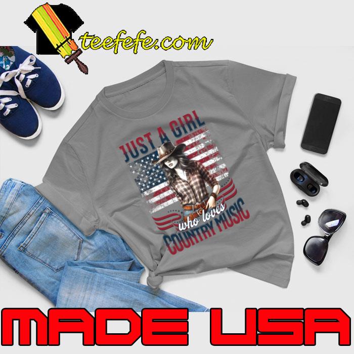 Just A Girl Who Loves Country Music Patriotic Cowgirl 4th of July Tee T-Shirt Unisex Just A Girl Who Loves Country Music Patriotic Cowgirl 4th of July Tee T-Shirt Unisex