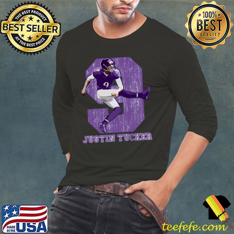 Justin Tucker Baltimore Kick American football placekicker for the Baltimore Ravens T-Shirt