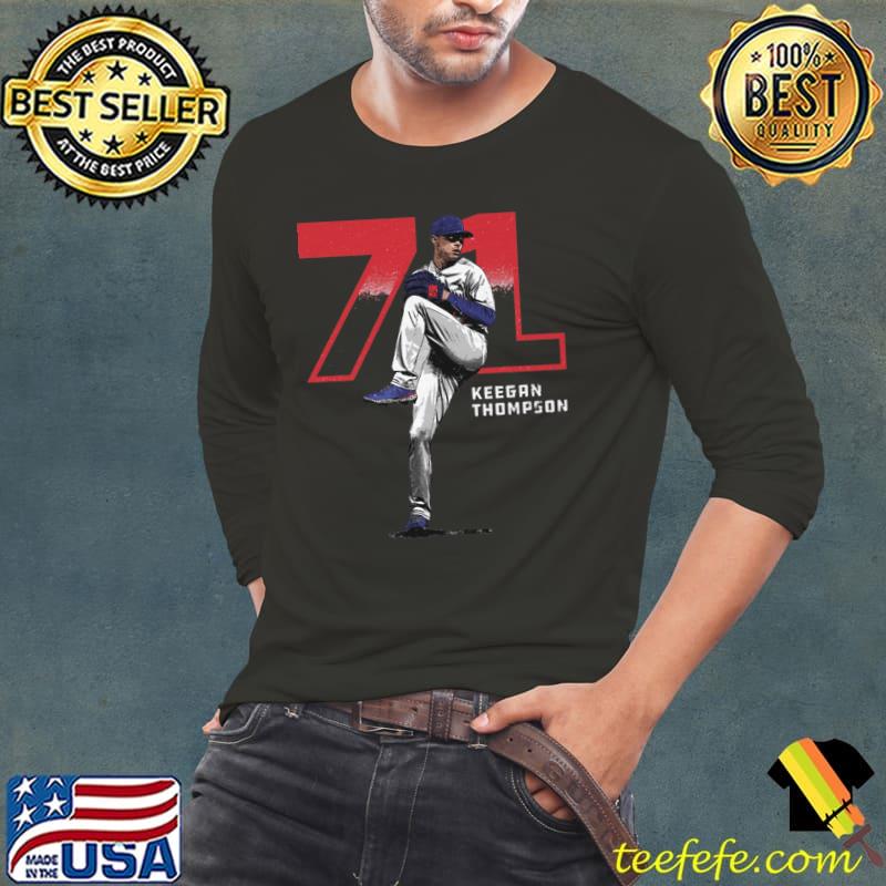 Keegan Thompson American professional baseball pitcher Chicago C Outline T-Shirt Long Sleeve Tee Keegan Thompson American professional baseball pitcher Chicago C Outline T-Shirt Long Sleeve Tee