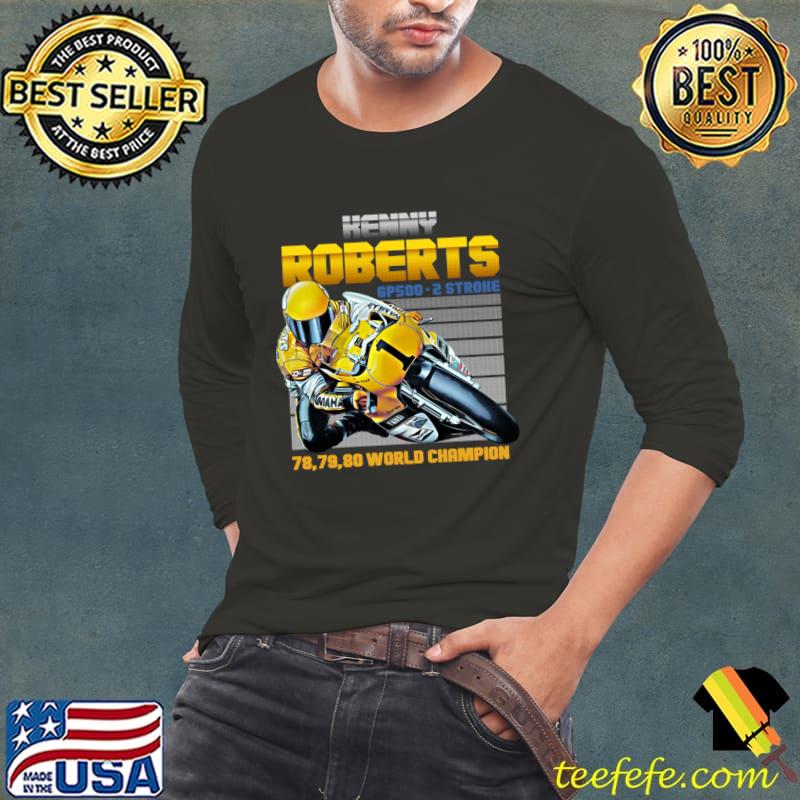 Kenny Roberts American former professional Grand Prix motorcycle road racer Champion 70s Retro T-Shirt Kenny Roberts American former professional Grand Prix motorcycle road racer Champion 70s Retro T-Shirt