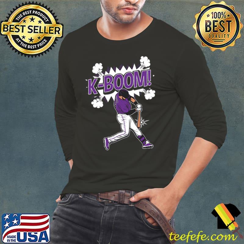 Kris Bryant K-Boom American professional baseball third baseman and outfielder T-Shirt Long Sleeve Tee Kris Bryant K-Boom American professional baseball third baseman and outfielder T-Shirt Long Sleeve Tee