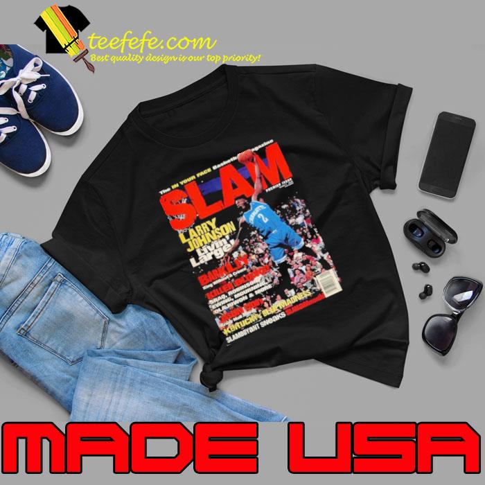 Larry Johnson Charlotte Hornet Livin’ Large Slam Cover Premier Issue s Unisex Larry Johnson Charlotte Hornet Livin’ Large Slam Cover Premier Issue s Unisex