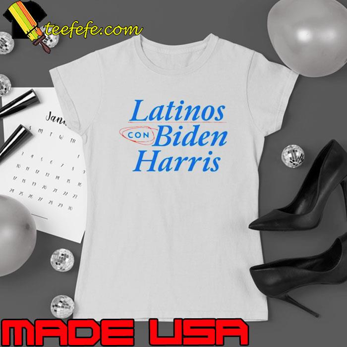 Latinos con Biden Harris shirt