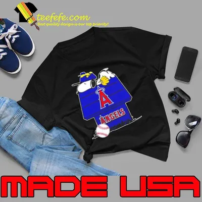 Los Angeles Angels Snoopy And Woodstock The Peanuts Baseball Shirt