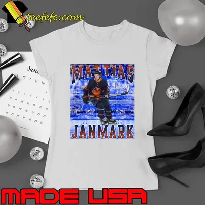 Mattias Janmark Swedish professional ice hockey center for the Edmonton Oilers T-Shirt