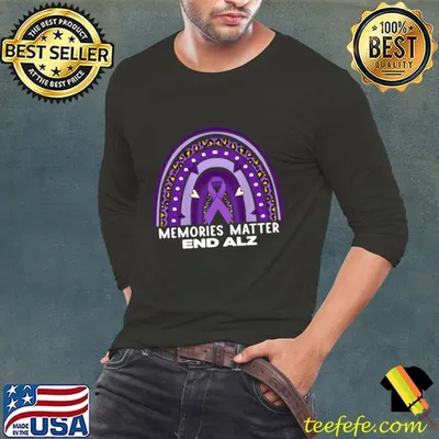 Memories matter end alz rainbow leopard T-Shirt