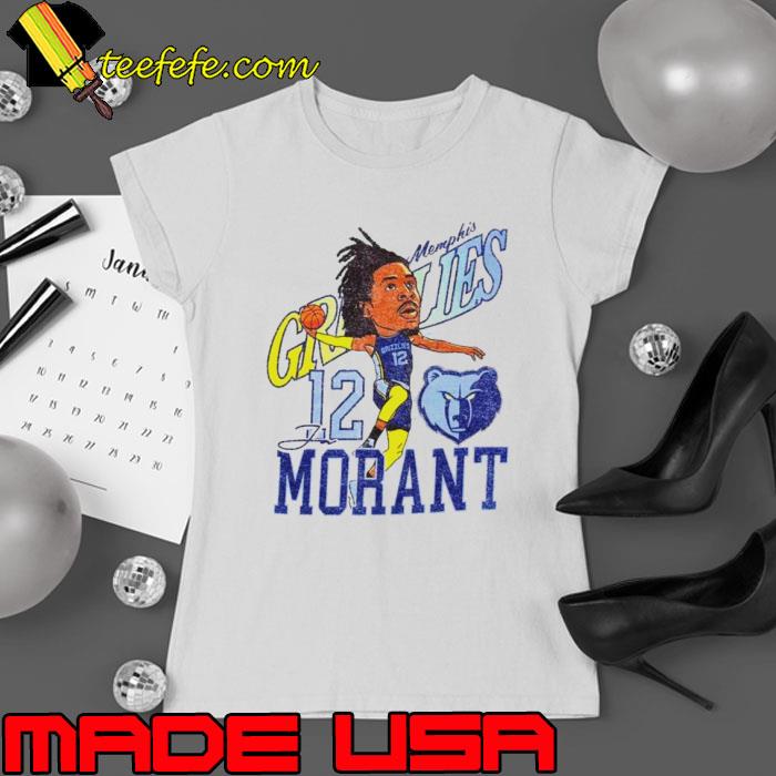 Memphis Grizzlies Ja Morant Caricature Shirt Ladies tee Memphis Grizzlies Ja Morant Caricature Shirt Ladies tee