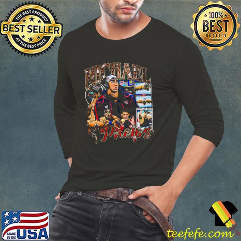 Michael Phelps American former competitive swimmer usa flag T-Shirt Michael Phelps American former competitive swimmer usa flag T-Shirt