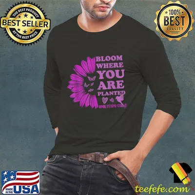 Month Of The Military Child Bloom Where You Are Planted Sunflower T-Shirt